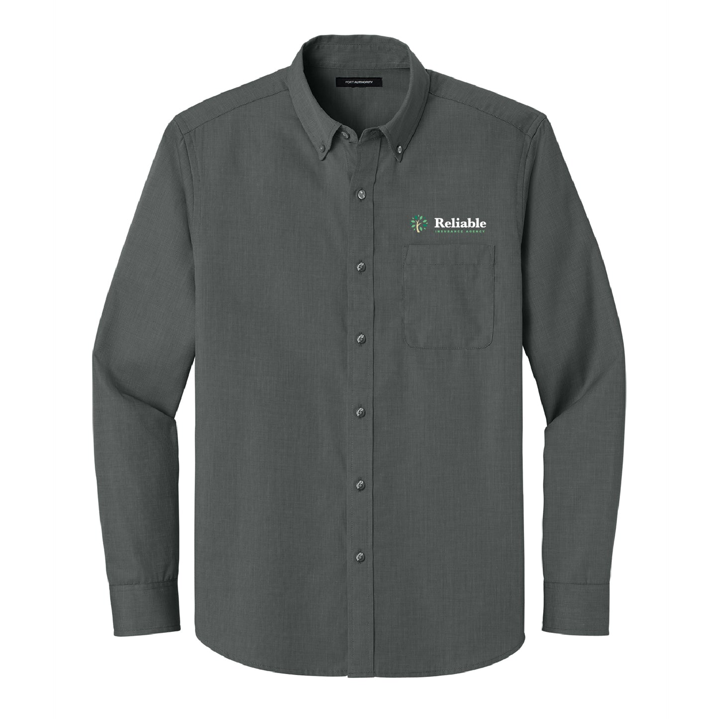 Reliable Long Sleeve Nailhead Easy Care Shirt