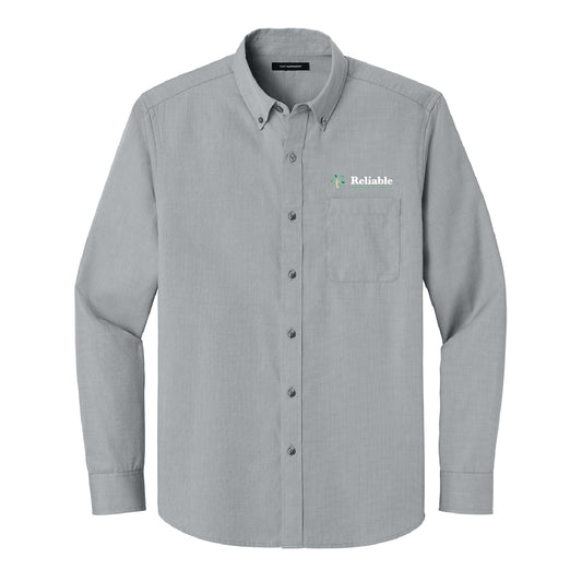 Reliable Long Sleeve Nailhead Easy Care Shirt