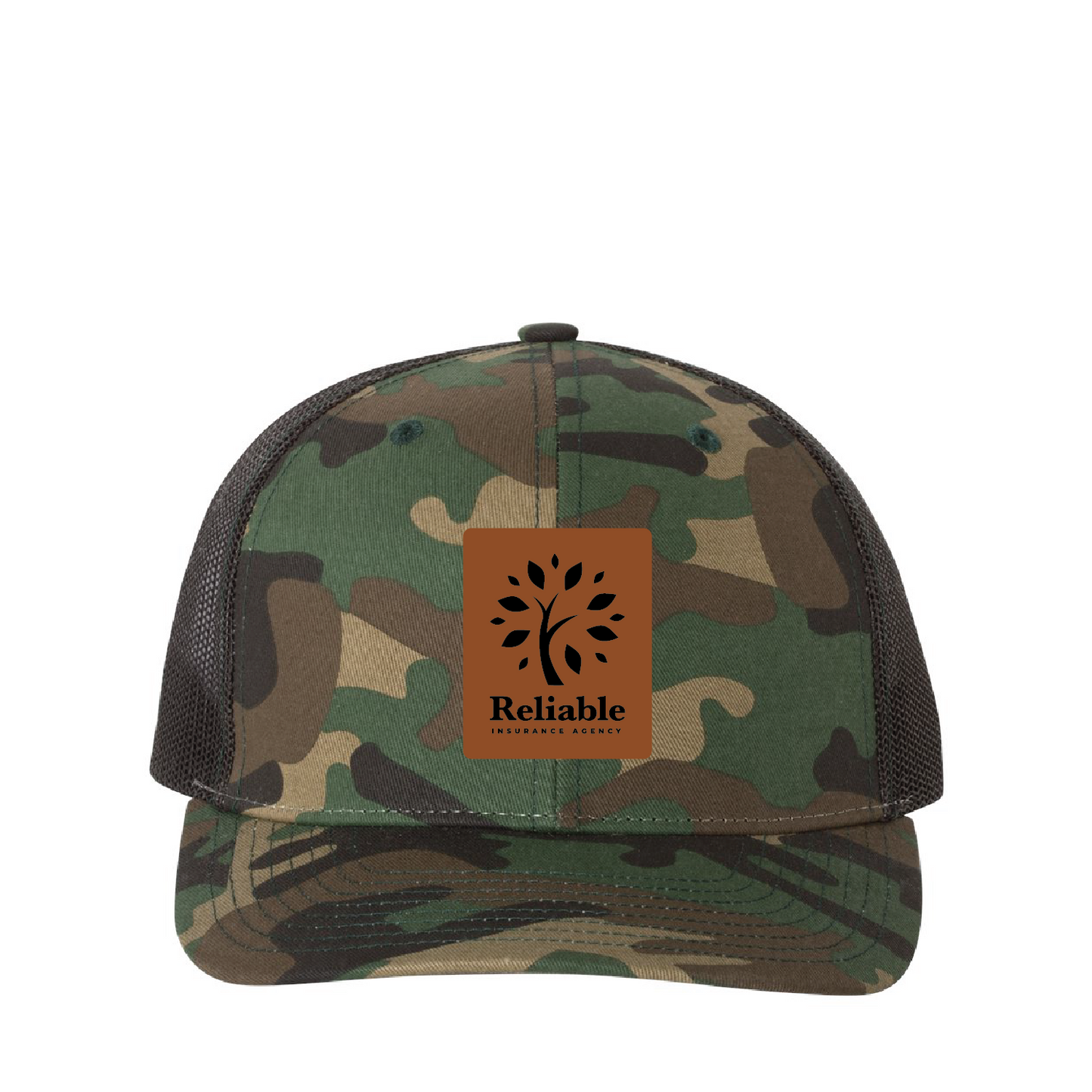 Reliable Camo Trucker Hat - Leatherette