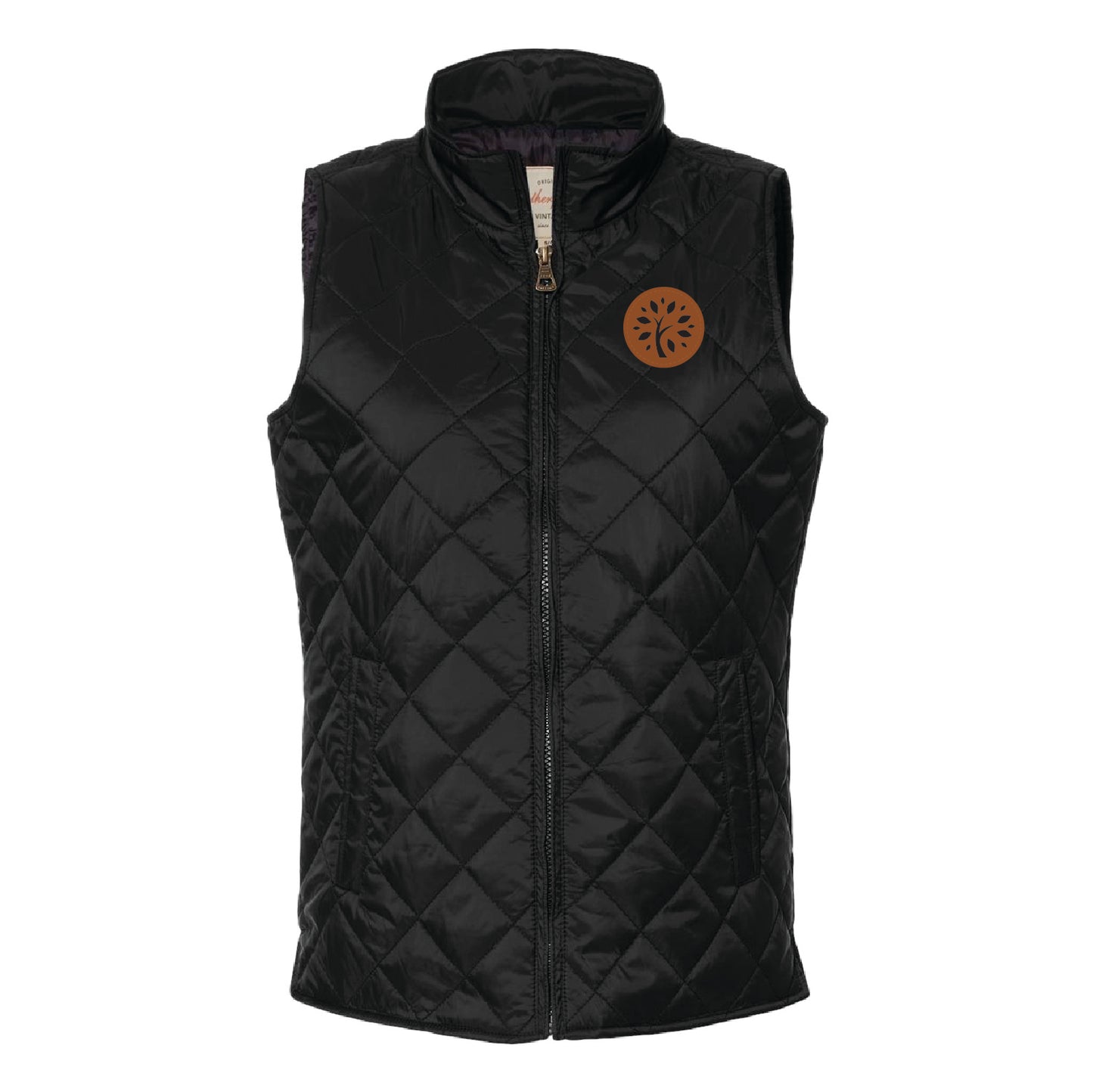 Reliable Women's Vintage Diamond Quilted Vest - Patch
