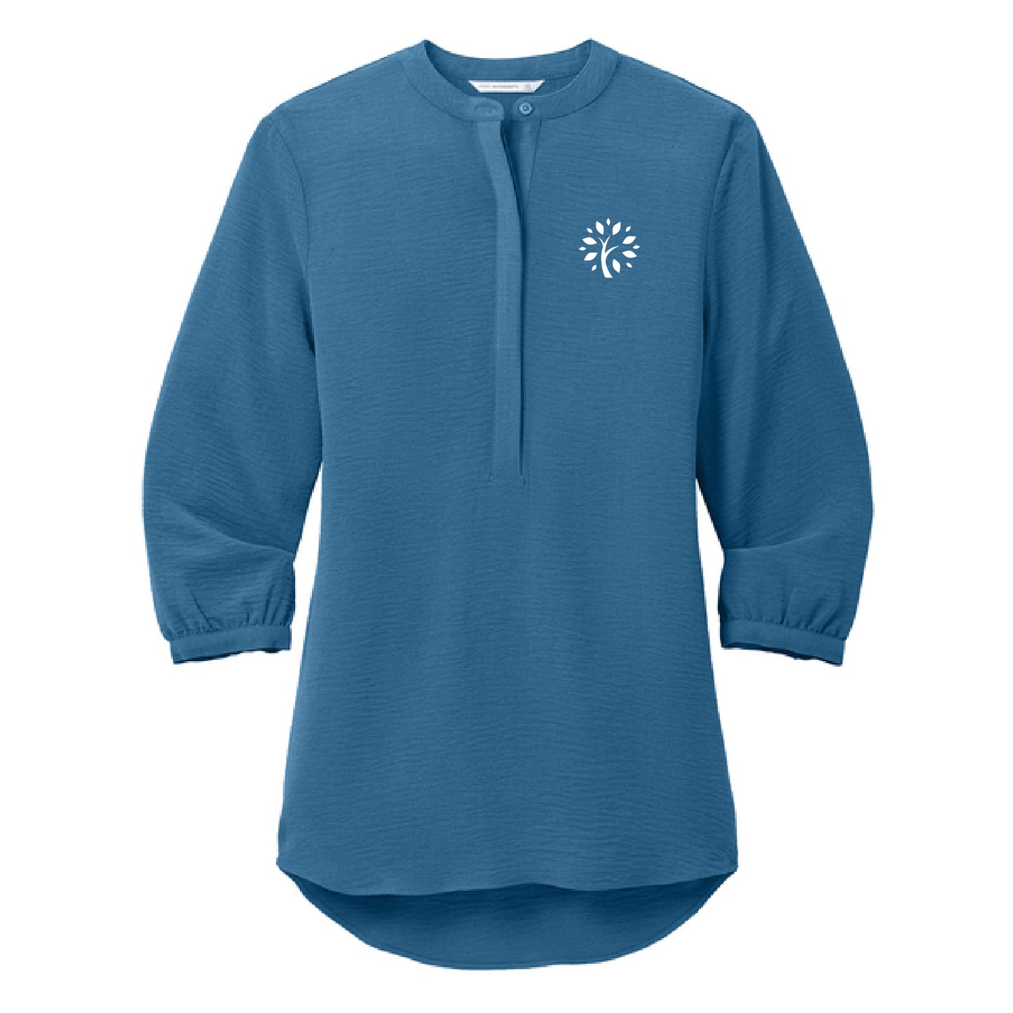 Reliable Women's 3/4-Sleeve Textured Crepe Tunic